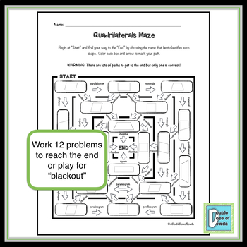 Quadrilaterals Worksheet by A Double Dose of Dowda | TpT