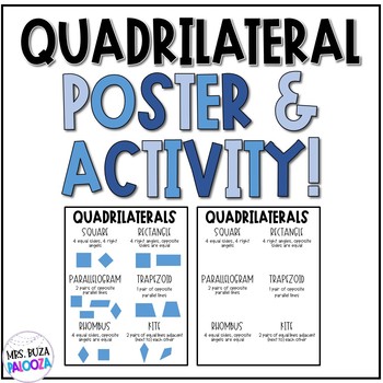 Preview of Quadrilaterals Poster and Activity!