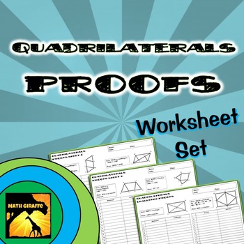 Preview of Quadrilaterals Proofs - Two Column Proof Practice and Quiz