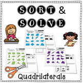 Classifying Quadrilaterals Sort & Solve - 6 unique sorts