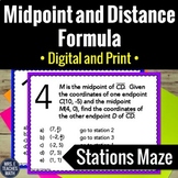Midpoint and Distance Formula Activity | Digital and Print
