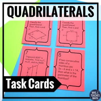 Preview of Quadrilaterals Task Cards