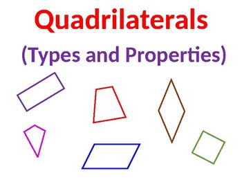 Preview of Quadrilaterals (Types and Properties)