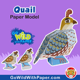 Quail Craft Activity | 3D Paper Model