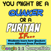 Quakers v Puritans Beliefs | Pilgrims Puritans Quakers | C