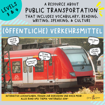 Preview of German Transportation: Interactive Readings, Vocab, Discussion Questions & more