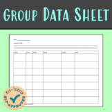 Data Tracking Sheet for Group Therapy and Special Ed