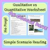 Qualitative & Quantitative Difference Worksheet with Examp