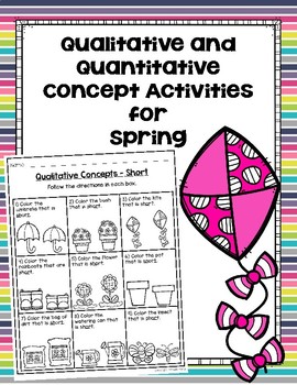 Preview of Qualitative and Quantitative Concept Activities for Spring