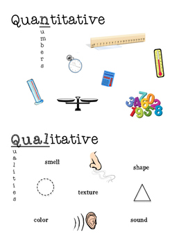 Qualitative vs. Quantitative by Ellie Jansen | Teachers Pay Teachers