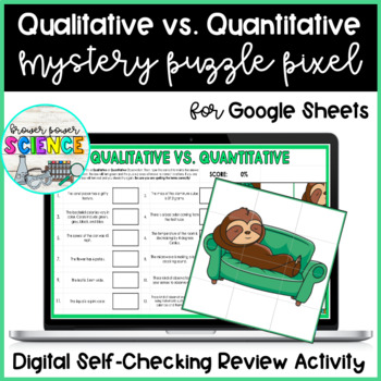 Preview of Qualitative vs. Quantitative Observations Mystery Picture Pixel