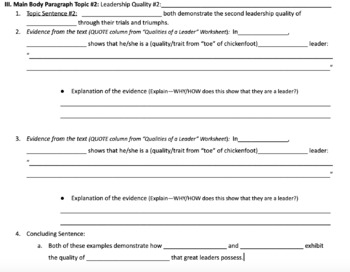 Preview of Qualities of a Leader Essay Template