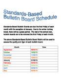 Quality Work Bulletin Board Schedule