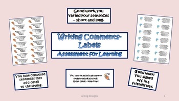 Preview of Quality Writing Comments - Assessment Made Easy