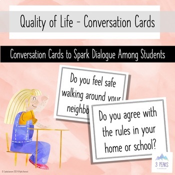 Preview of Quality of Life - Conversation Cards - Aligned with Alberta PofS Grade 3