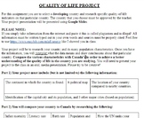 Quality of Life Project (Geo and Language focus)