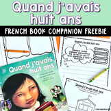 Quand J'avais Huit Ans Book Companion | French Read Aloud