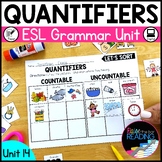 Quantifiers Grammar Unit for Newcomer ELs, Determiners ESL