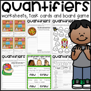 Preview of Quantifiers {Much, Many, Few, Little, Some, Any, No, A, An}