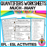 Quantifiers Much and Many ESL Worksheets