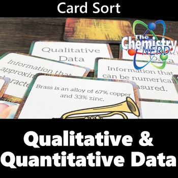 Preview of Quantitative and Qualitative Data Card Sort Activity