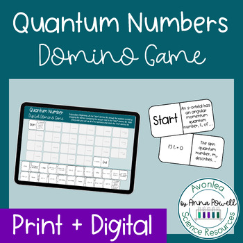 Preview of Quantum Numbers Domino Game Activity | Describing Electron Positions | Orbitals