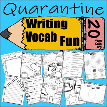 Preview of Quarantine COVID-19 Activities Worksheets Sick Home Homebound 