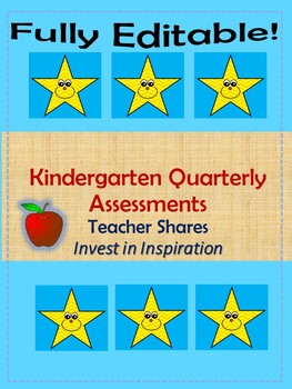 Preview of Quarter 1 Kindergarten Assessment sheets