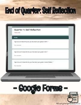 Preview of FREEBIE! - End of Quarter: Self Reflection (Google Forms)
