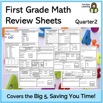 Preview of Quarter 2 Standards Based Spiral Math Review Sheets (Morning Work/Bell Work)