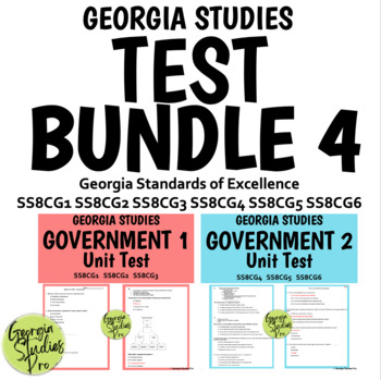 Preview of Georgia Studies Test Bundle 4 GSE SS8CG1 SS8CG2 SS8CG3 SS8CG4 SS8CG5 SS8CG6