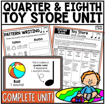 Preview of Quarter & Eighth Note Unit Elementary Music Ta Titi Lesson Activity Composition