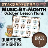 Quarter Note & Eighth Note Rhythm Worksheets & Activities 