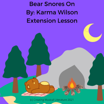 Preview of Quarter Rest Lesson Using Bear Snores On Book