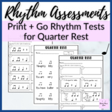 Quarter Rest Rhythm Assessments for music tests or exit tickets