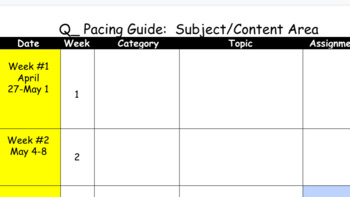 Preview of Quarterly Pacing Guide
