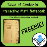 Quarterly Table of Contents Foldable for Interactive Notebook
