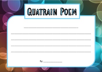 Preview of Quatrain poem - poetry