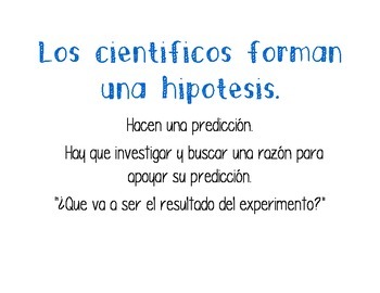Que hace un cientifico? Scientific Process in Spanish by Elena Puentes