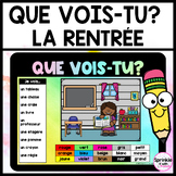 Que vois-tu? la rentrée French Back to School Picture Prompts