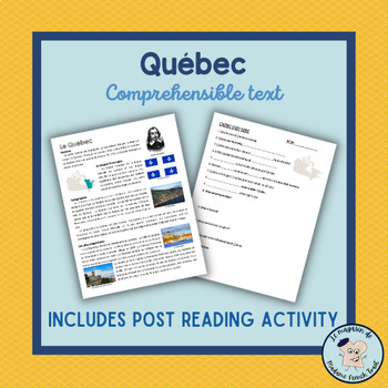 Preview of Quebec Comprehensible Text