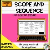 Quebec Education Curriculum Grades 5 &6 Scope and Sequence