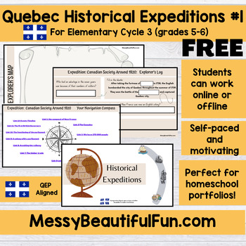 Preview of Quebec History Expeditions Elementary Cycle 3 Grades 5 and 6