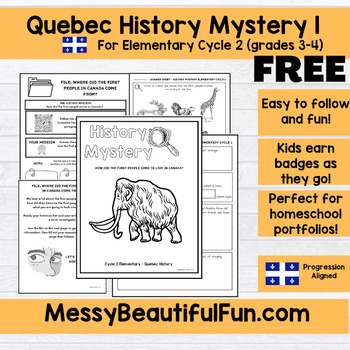 Preview of Quebec History Mystery for Grades 3 - 4 (Cycle 2 Elementary)