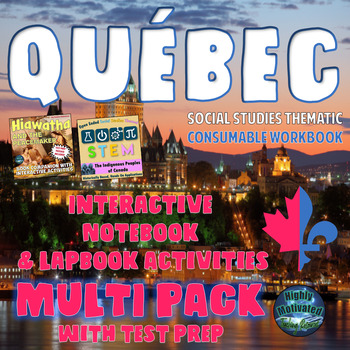 Preview of Quebec Interactive Activities Consumable Workbook Multi Pack with Test Prep
