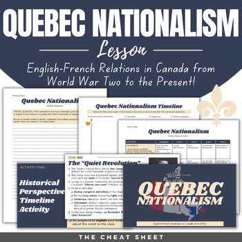 Preview of Quebec Nationalism: Canadian History Lesson - Digital & Print!