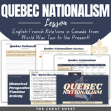 Quebec Nationalism: Canadian History Lesson - Digital & Print!