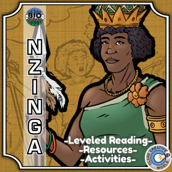 Preview of Queen Ana Nzinga Biography - Reading, Digital INB, Slides & Activities