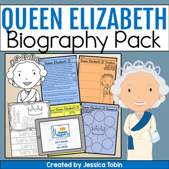 Preview of Queen Elizabeth II Biography Unit - Queen Elizabeth Biography Project