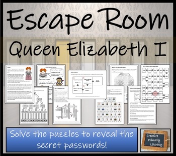 Preview of Queen Elizabeth I Escape Room Activity